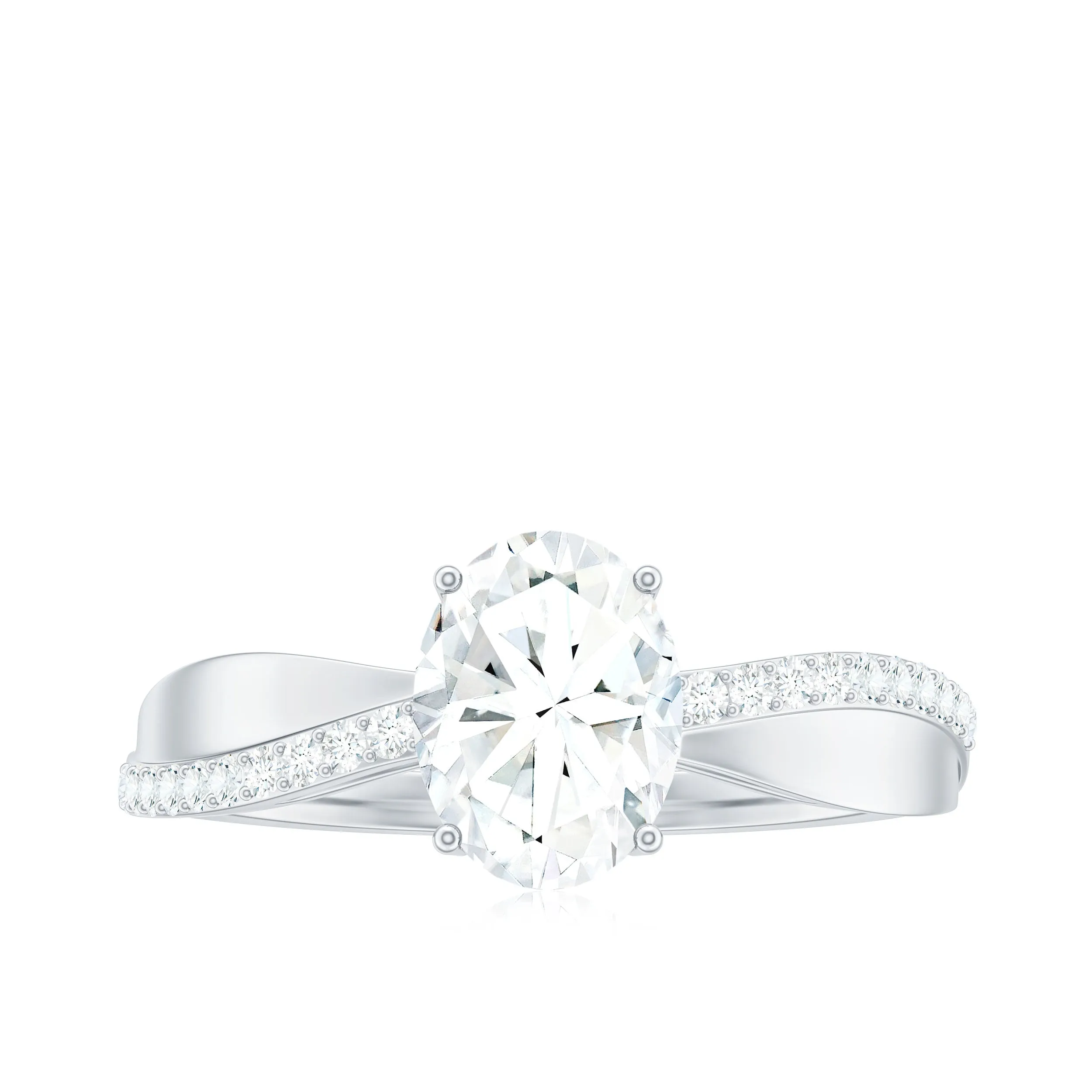 Classic Oval Shape Lab Grown Diamond Solitaire Engagement Ring