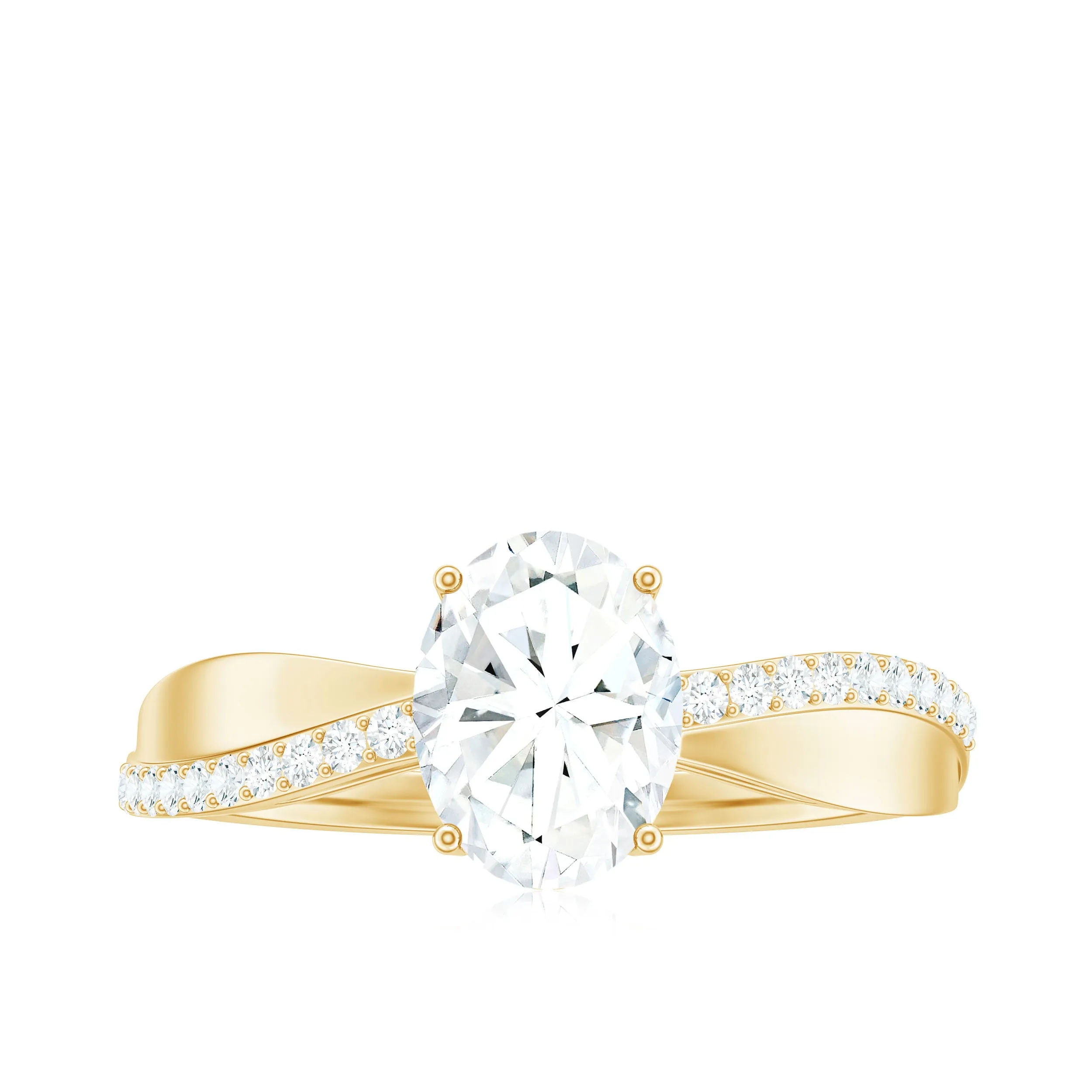 Classic Oval Shape Lab Grown Diamond Solitaire Engagement Ring
