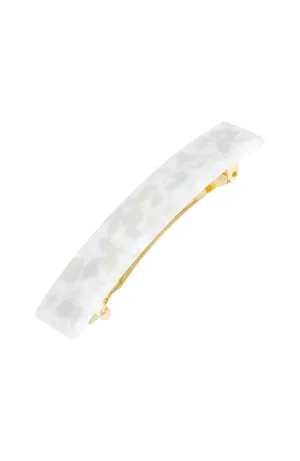 Classic Rectangle Barrette - Coconut Milk
