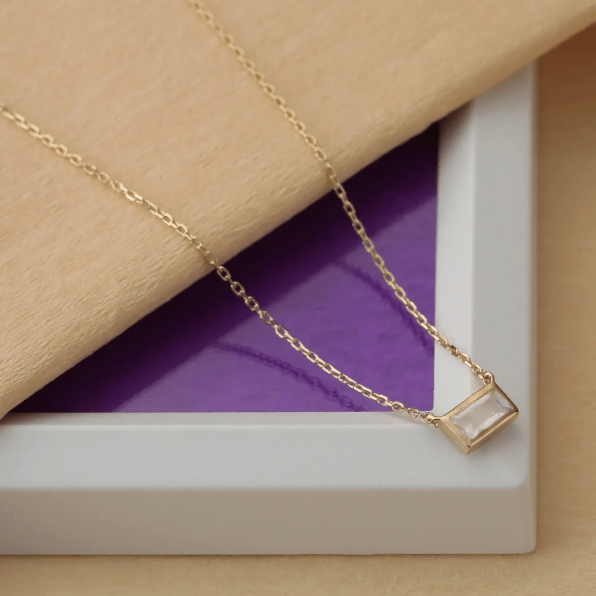 Dainty Moonstone Necklace, Teresa