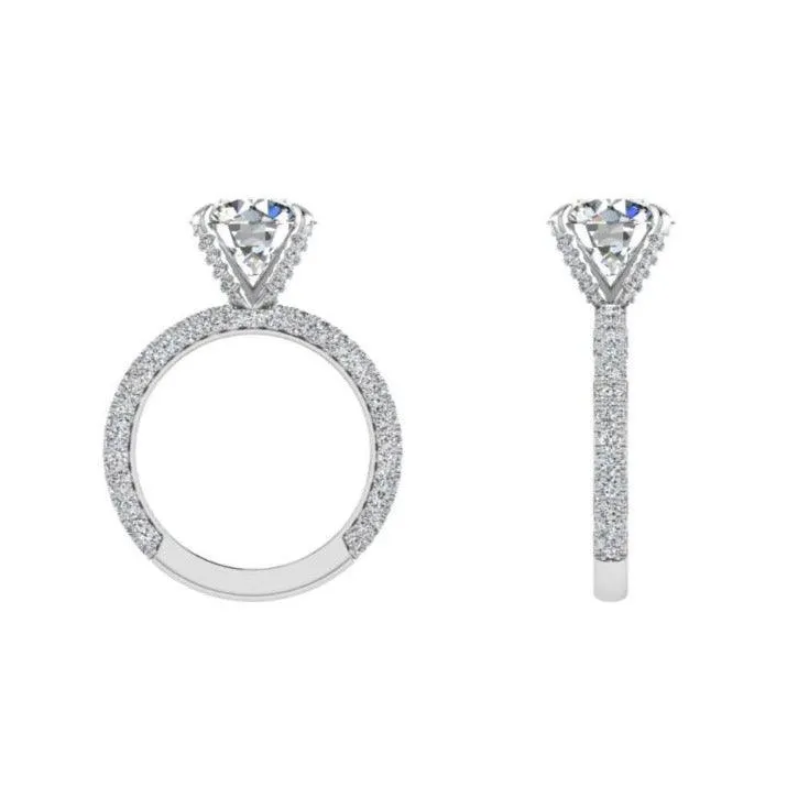 Diamond Basket 1 carat Engagement Ring