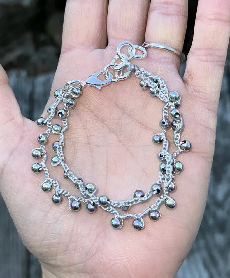 Dyed hematite bracelet