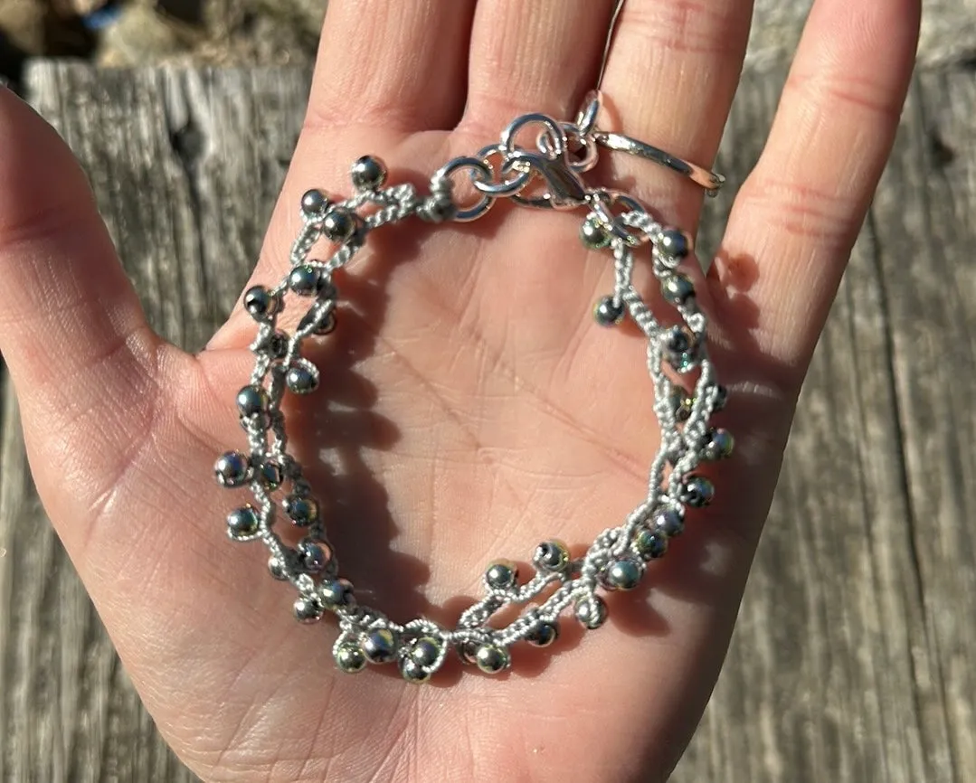 Dyed hematite bracelet