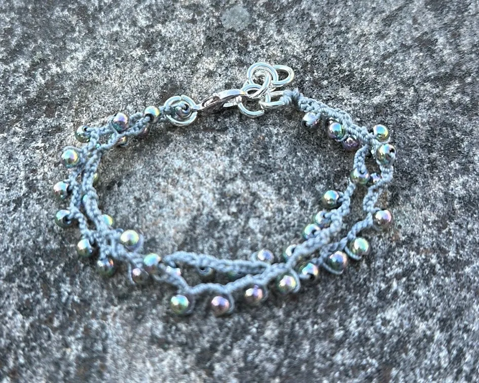 Dyed hematite bracelet