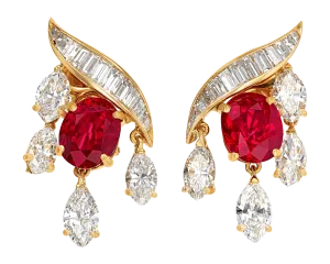 Fasano Thai Ruby Earrings, 8.22 Carats