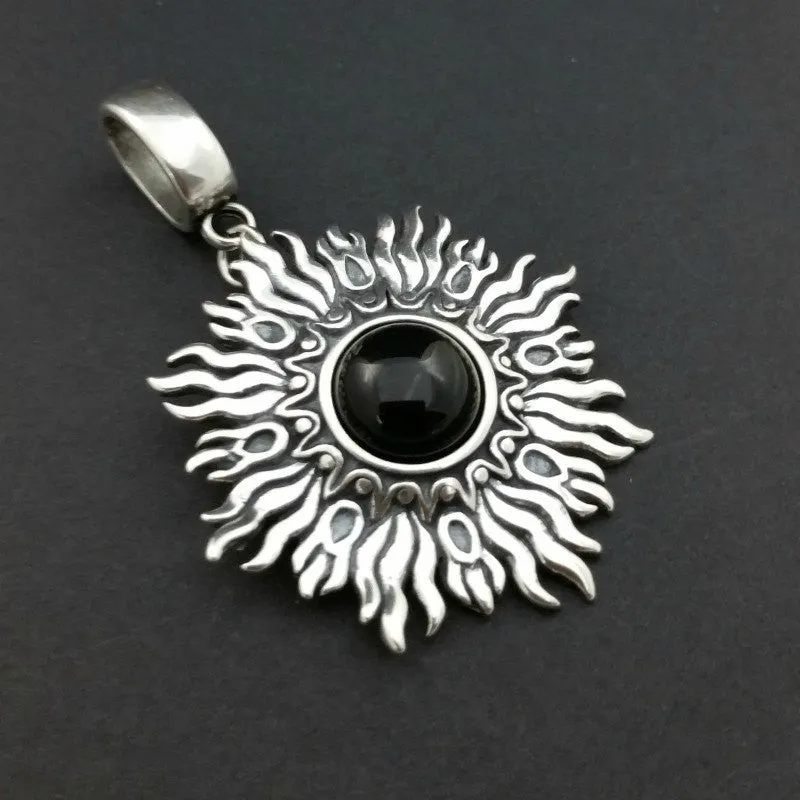 FIRE Pendant & Collar Enhancer {Moonstone, Carnelian or Onyx}