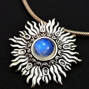 FIRE Pendant & Collar Enhancer {Moonstone, Carnelian or Onyx}