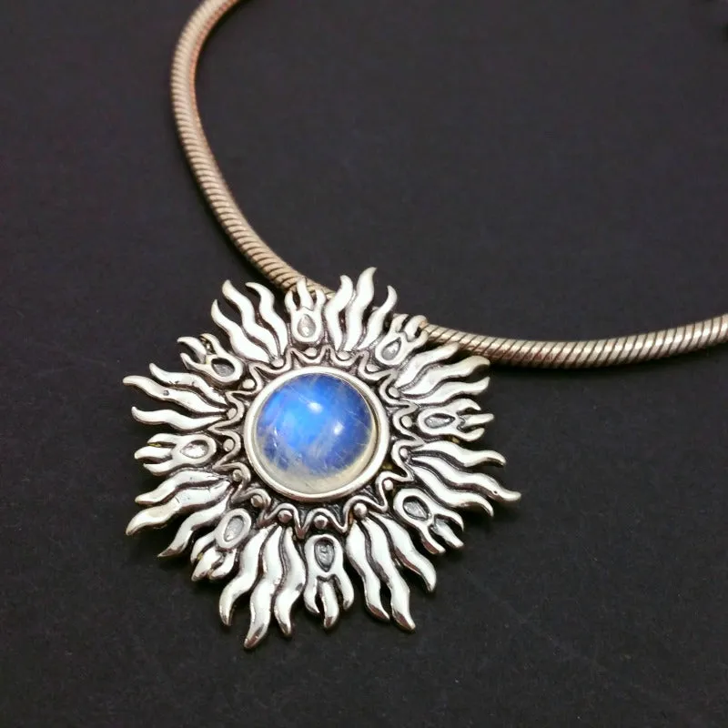FIRE Pendant & Collar Enhancer {Moonstone, Carnelian or Onyx}