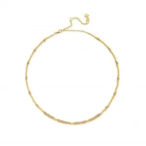 Gold Soulful Rays Citrine Choker Necklace GNCPDS