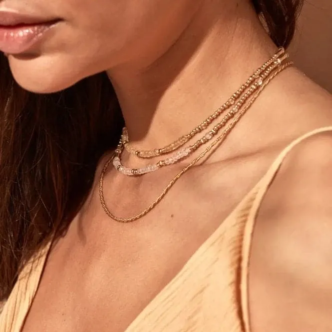 Gold Soulful Rays Citrine Choker Necklace GNCPDS