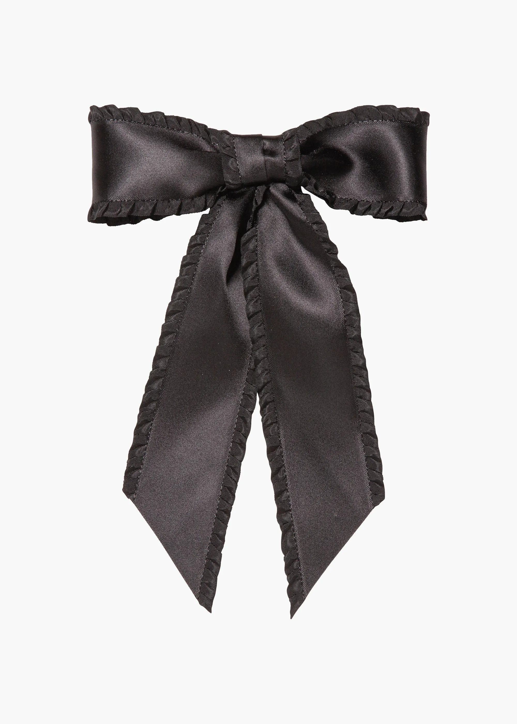 Harper Bow Barrette -- Black