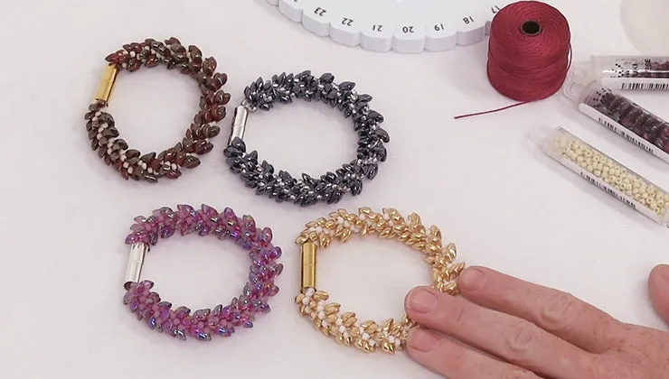 How to Make the Deluxe Beaded Kumihimo Bracelet Kit with Long Magatama Beads