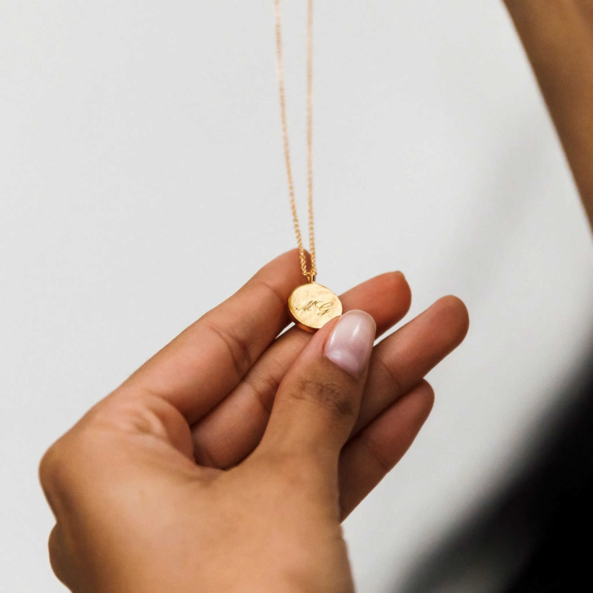 June Moonstone Mini Sundial Birthstone Necklace