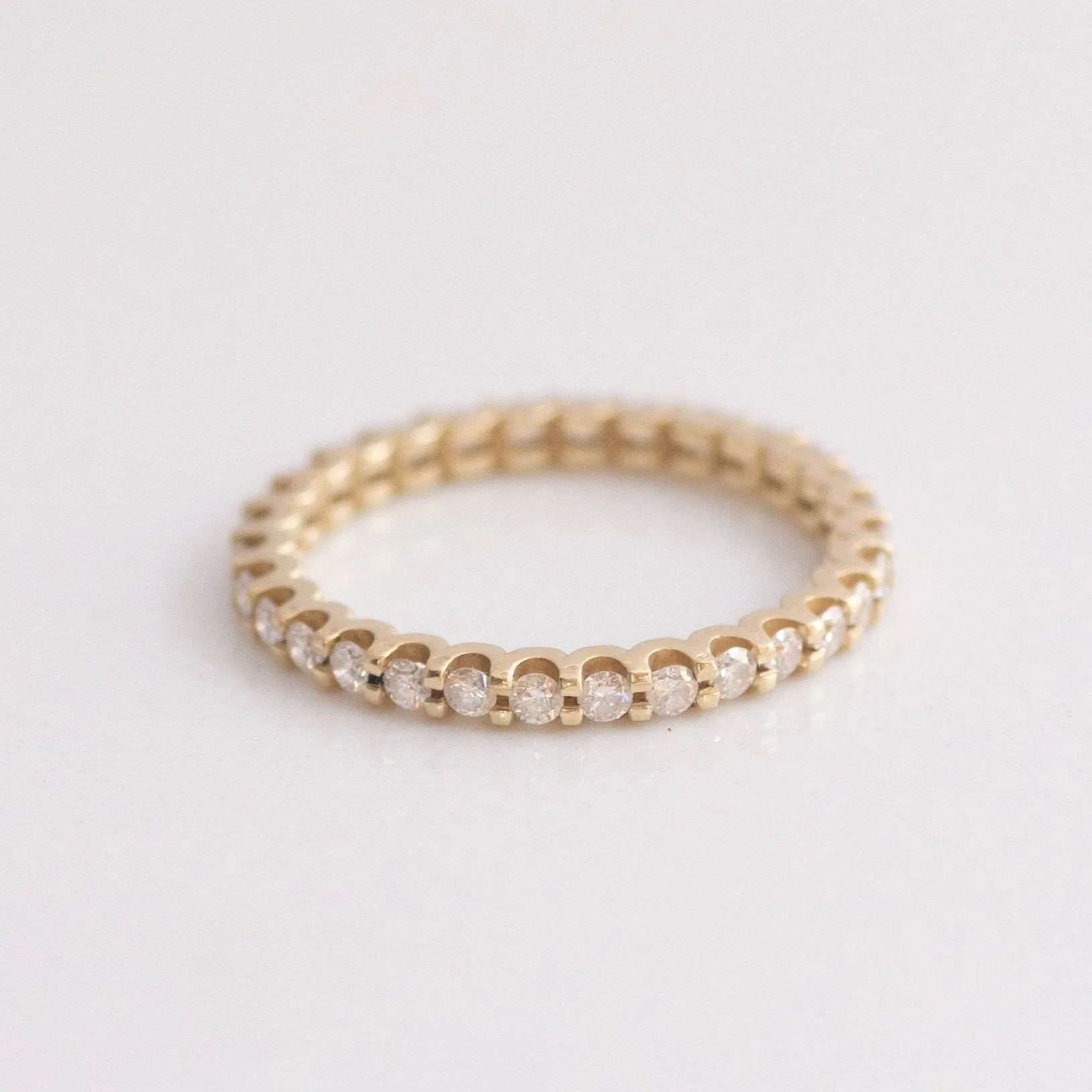 Lab Diamond Eternity ring 14k gold