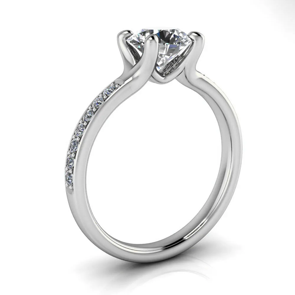 Lab Dioamond or Moissanite Engagement Ring - Adeline