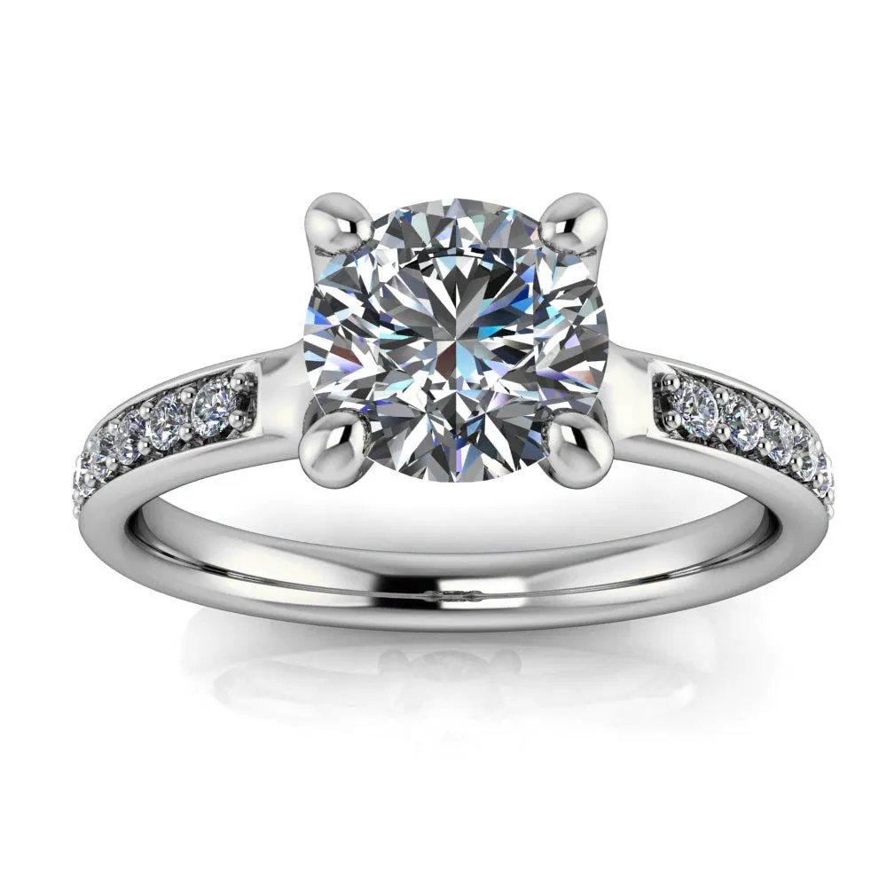 Lab Dioamond or Moissanite Engagement Ring - Adeline