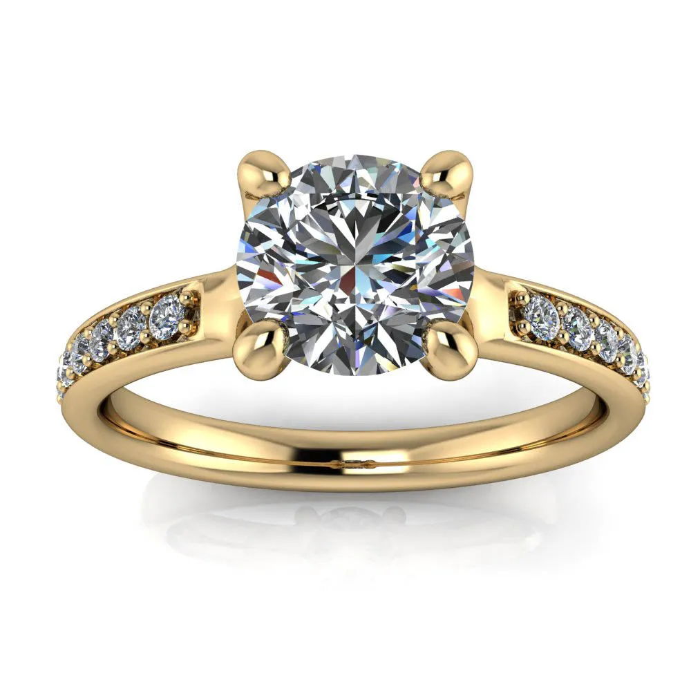 Lab Dioamond or Moissanite Engagement Ring - Adeline