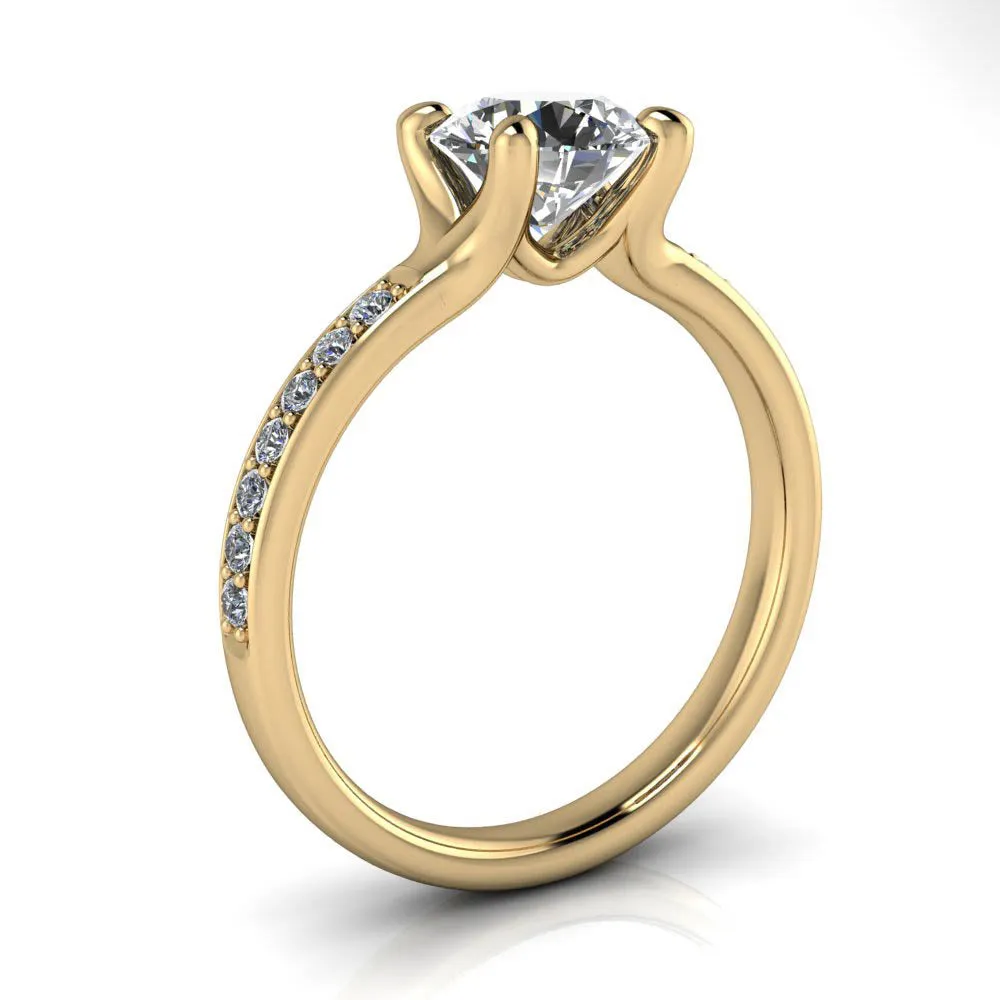Lab Dioamond or Moissanite Engagement Ring - Adeline