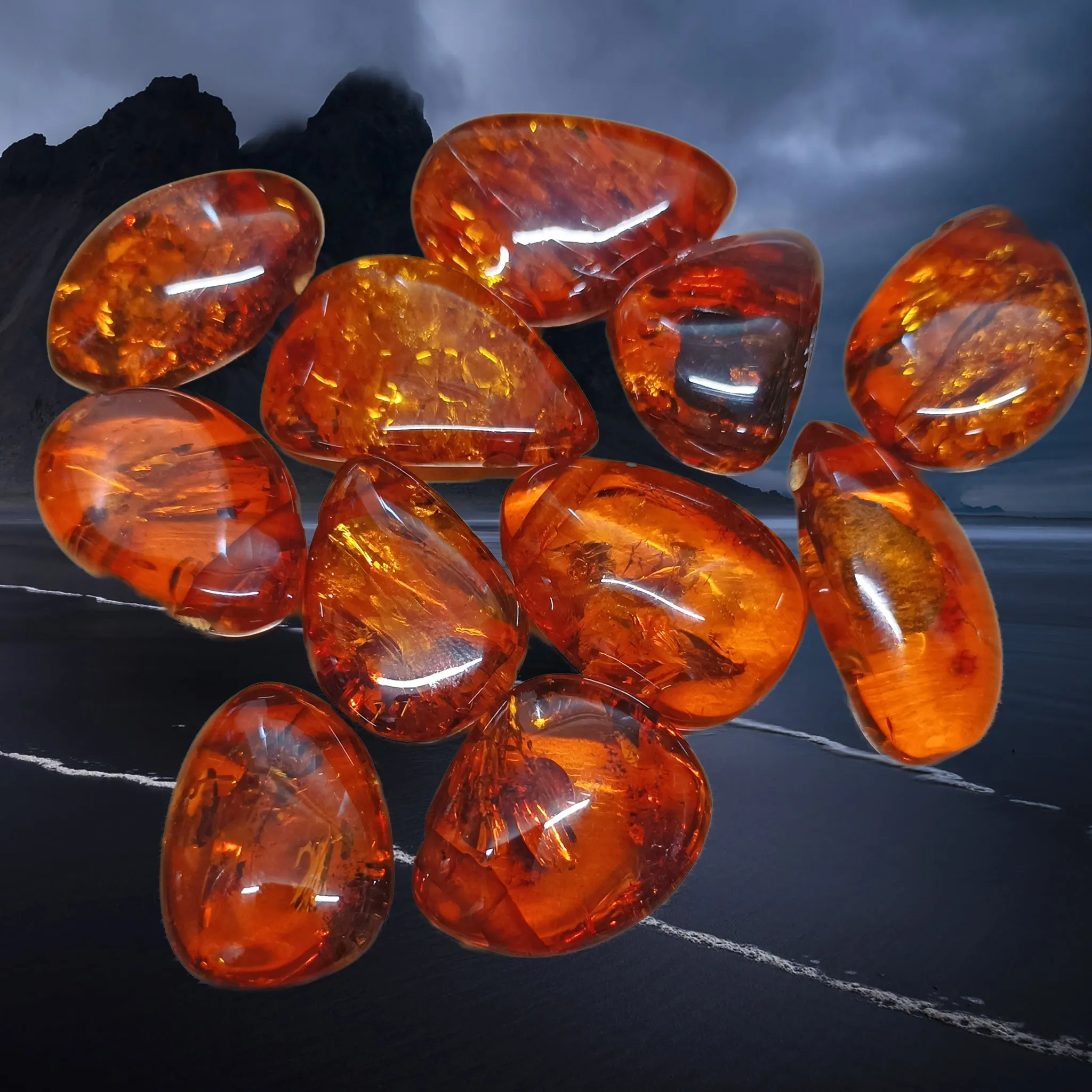 Large Amber Amulet Pendant