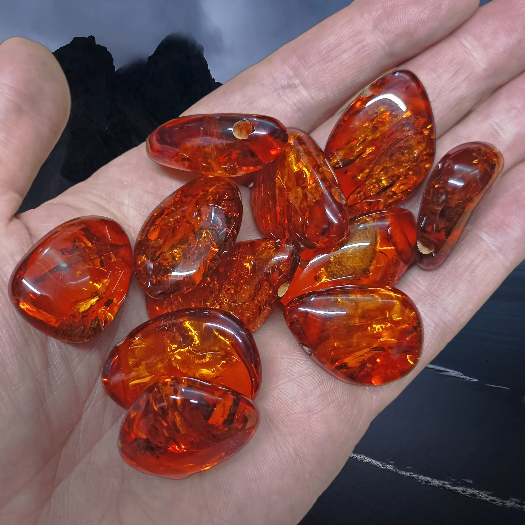 Large Amber Amulet Pendant