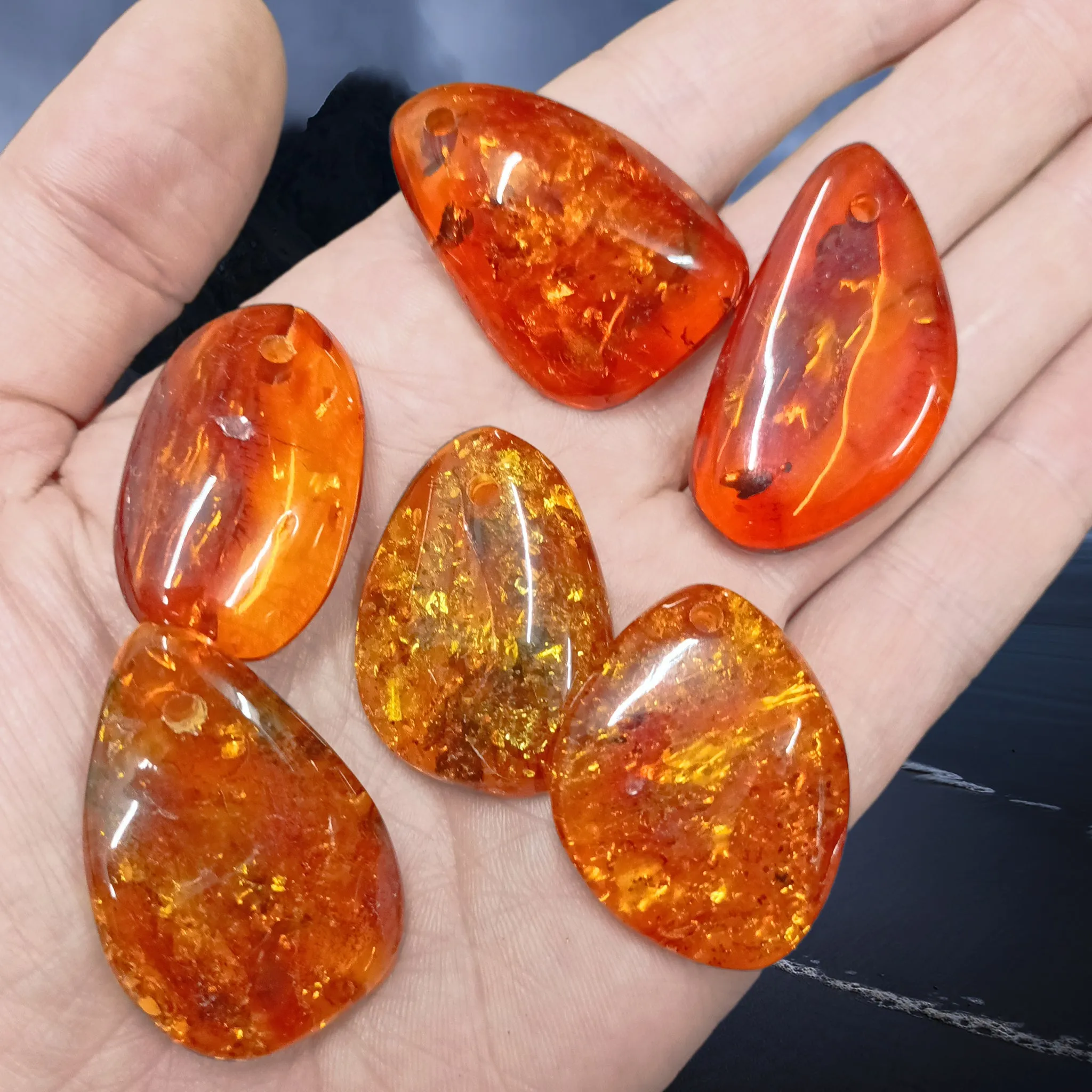Large Amber Amulet Pendant