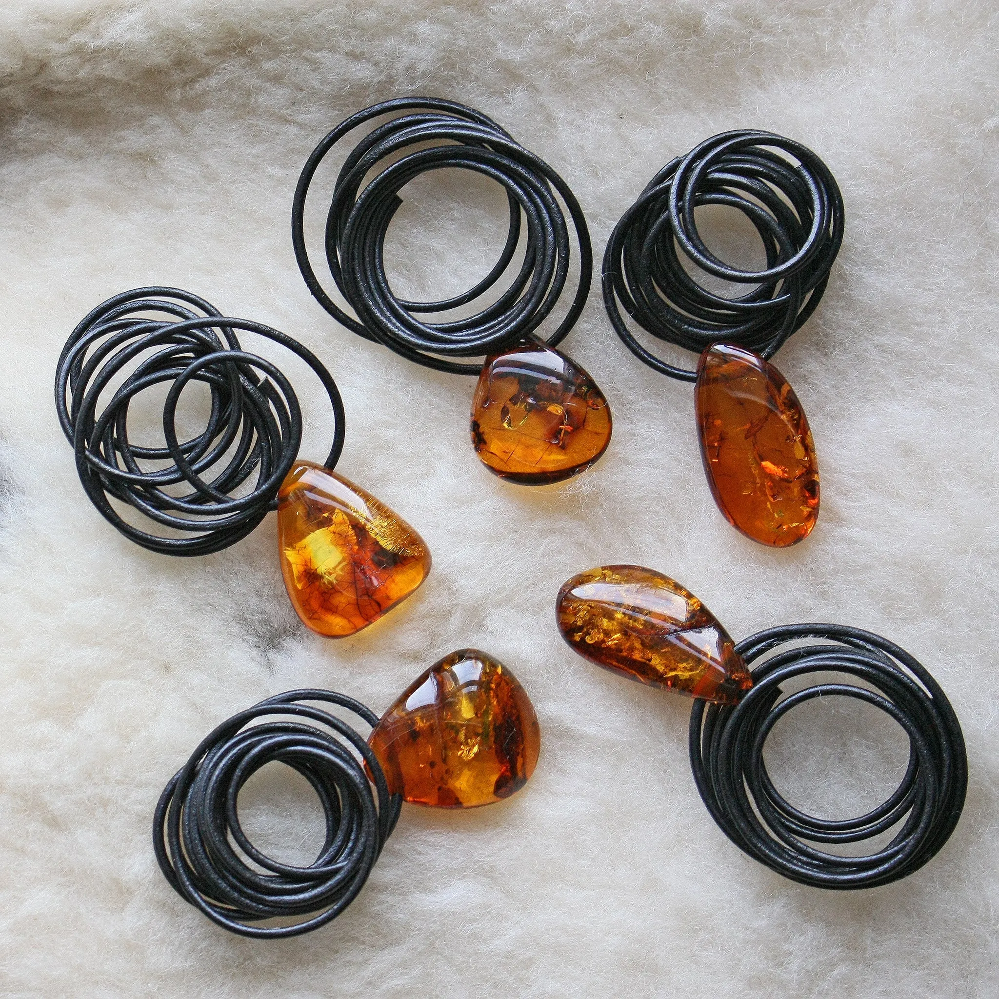 Large Amber Amulet Pendant