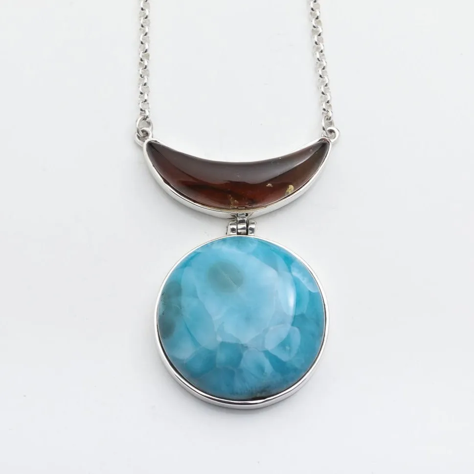 Larimar Amber Necklace Izzy