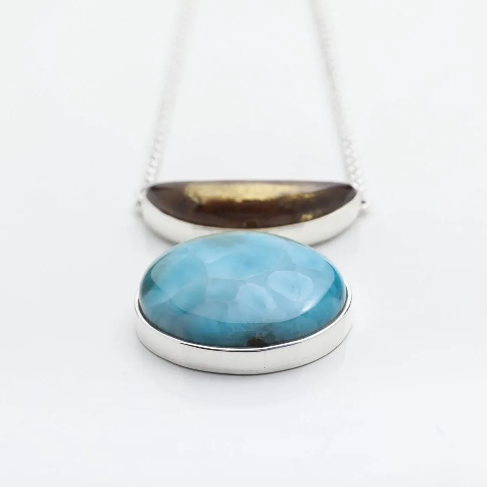 Larimar Amber Necklace Izzy