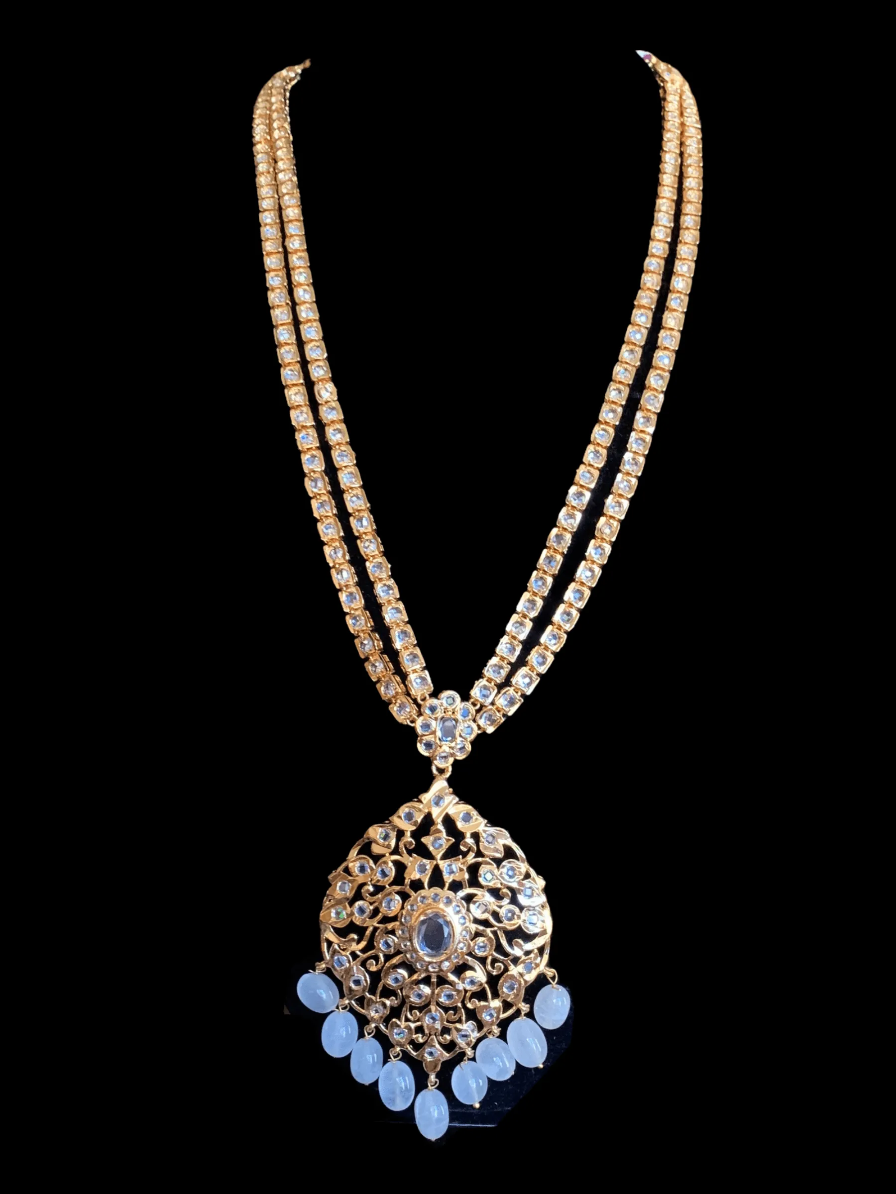 LN101 Hina rani haar in white  beads   ( SHIPS IN 4 WEEKS)
