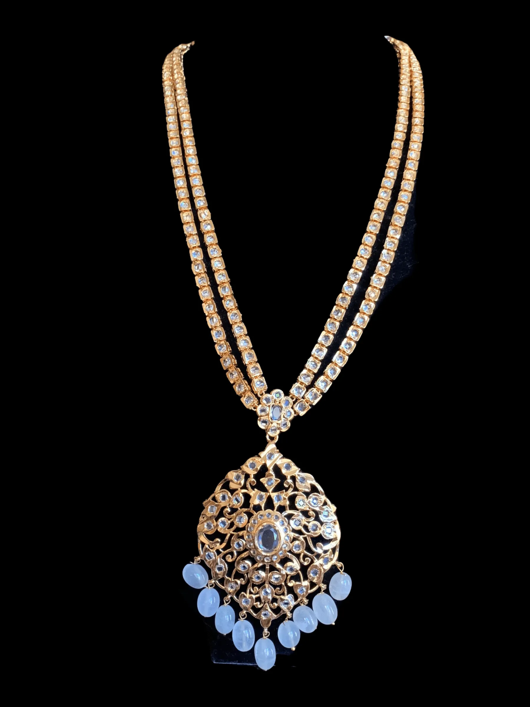 LN101 Hina rani haar in white  beads   ( SHIPS IN 4 WEEKS)
