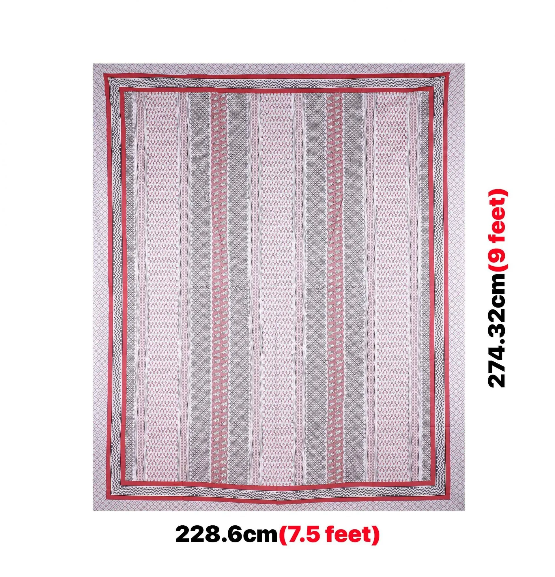 Longitudinal Composition Peach Double Bedsheet