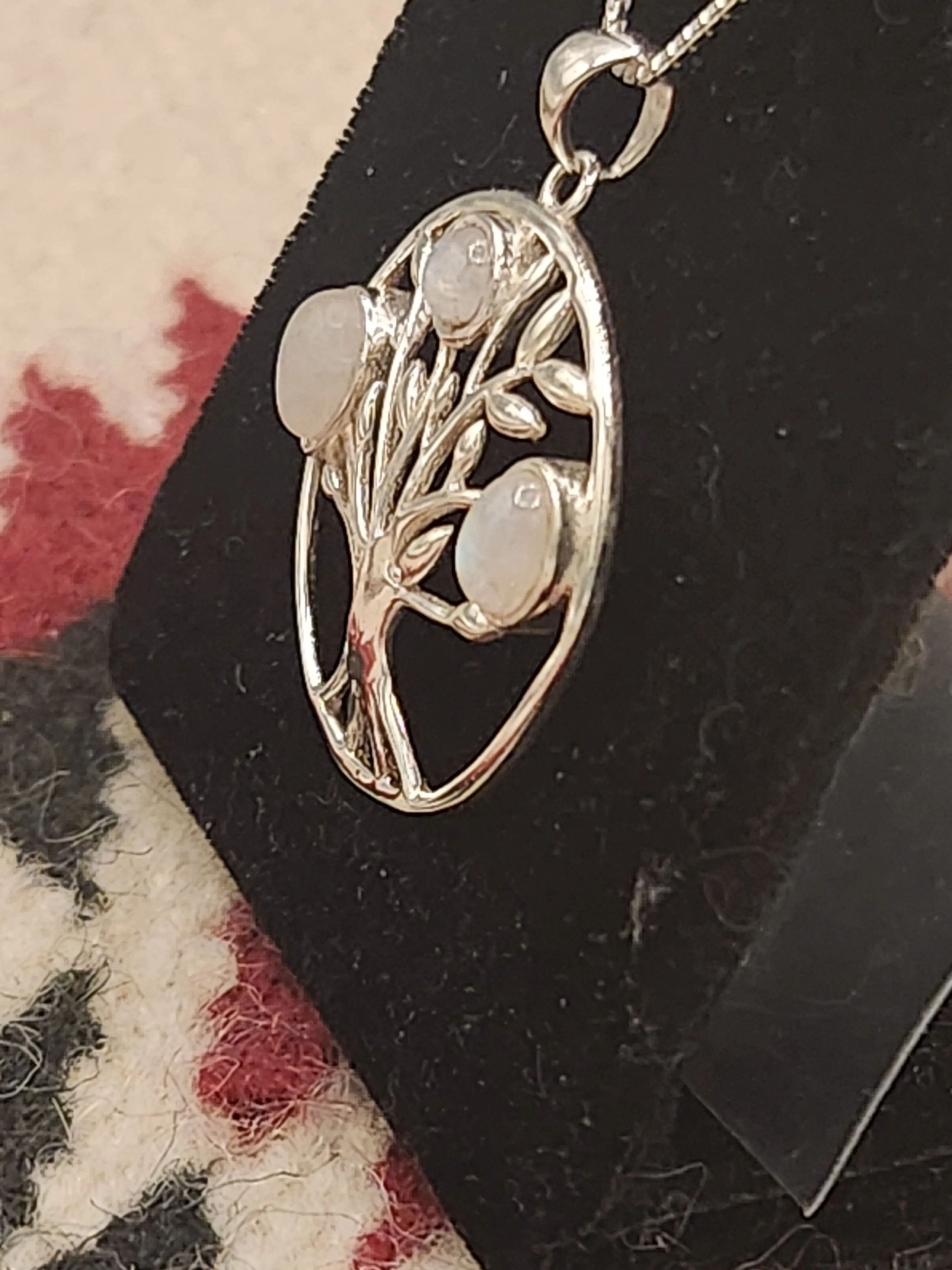 MOONSTONE TREE OF LIFE PENDANT