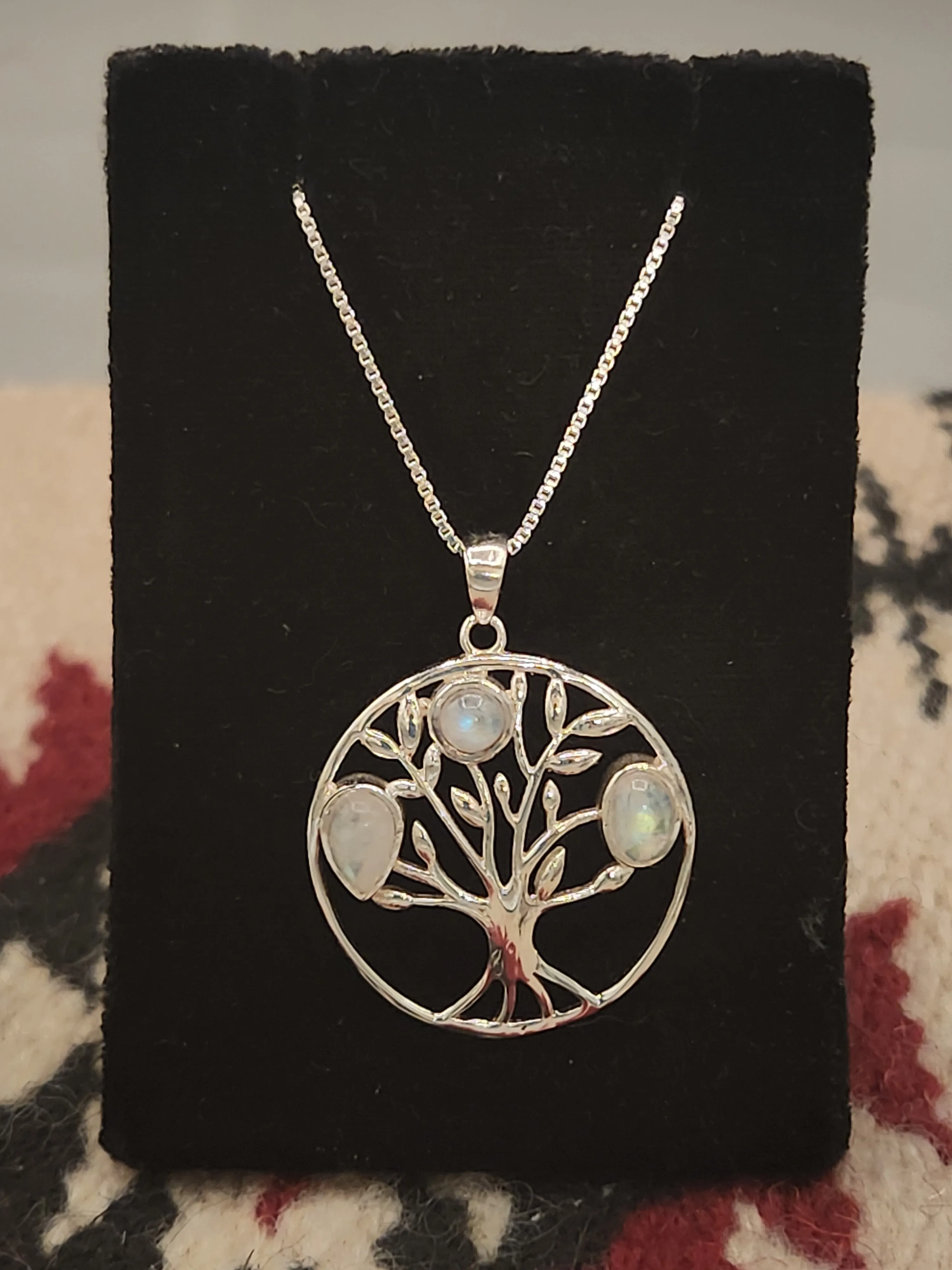 MOONSTONE TREE OF LIFE PENDANT