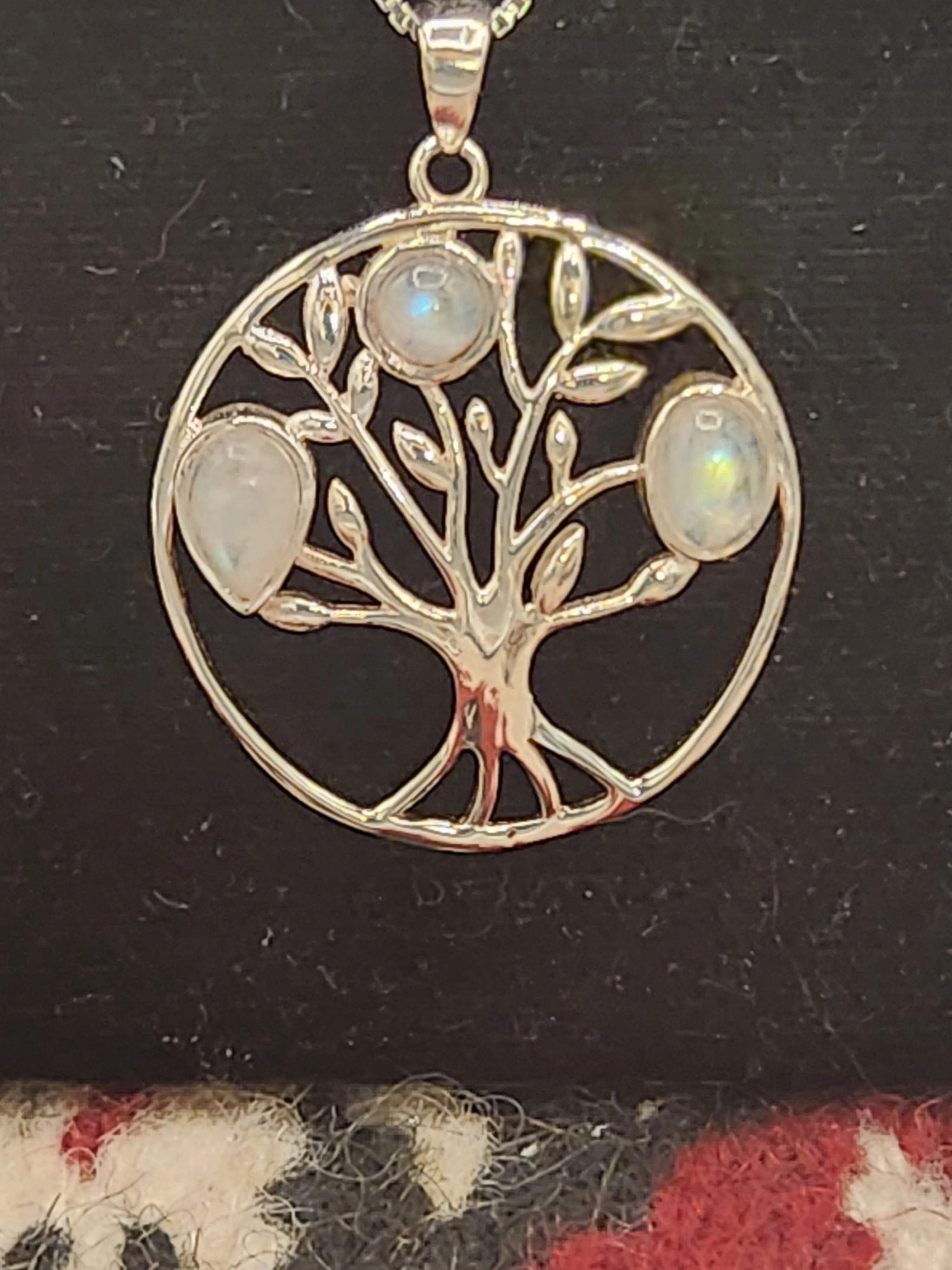 MOONSTONE TREE OF LIFE PENDANT