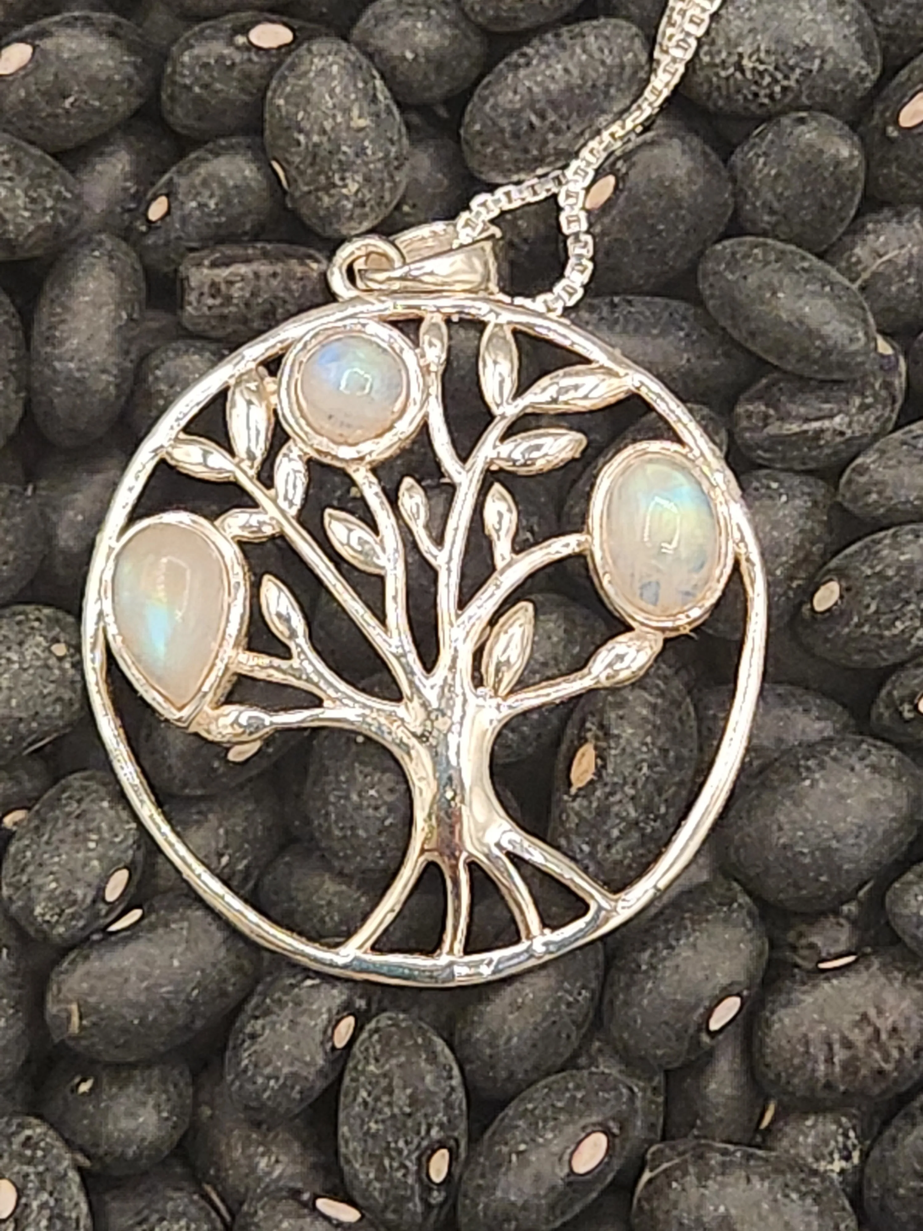 MOONSTONE TREE OF LIFE PENDANT