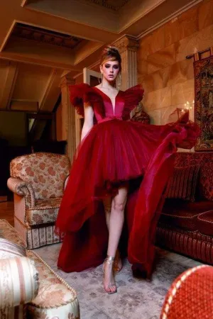 Mozz Red Evening Dress