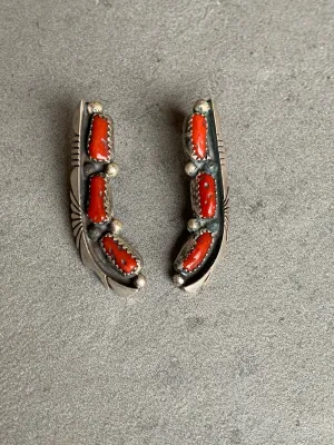Natural Mediterranean Coral Earrings
