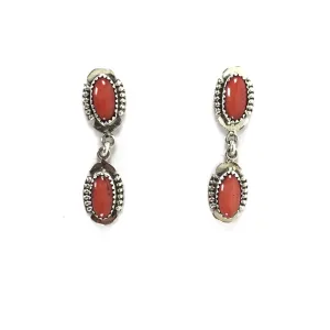 Nelson Morgan Apple Coral Dangle Earrings