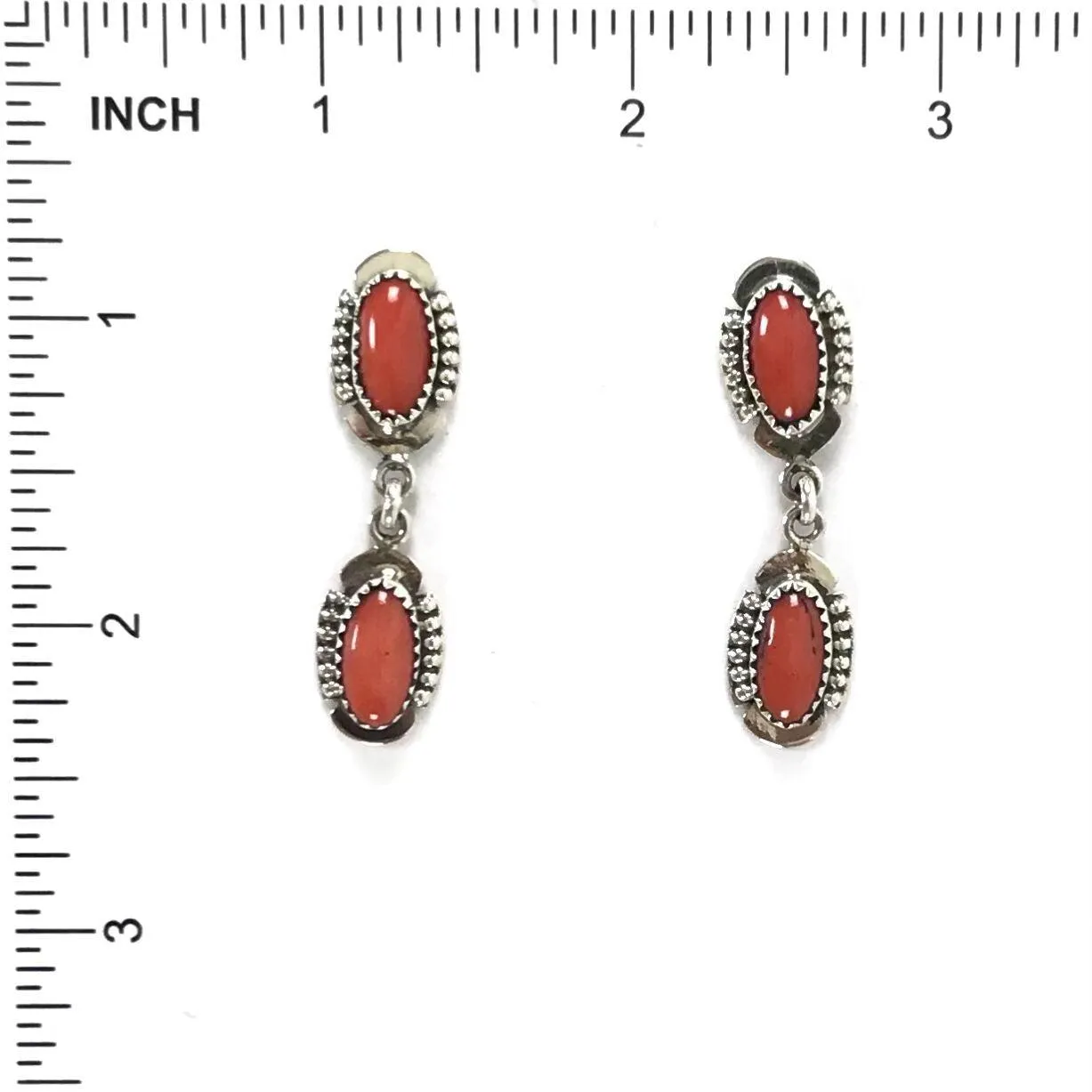 Nelson Morgan Apple Coral Dangle Earrings