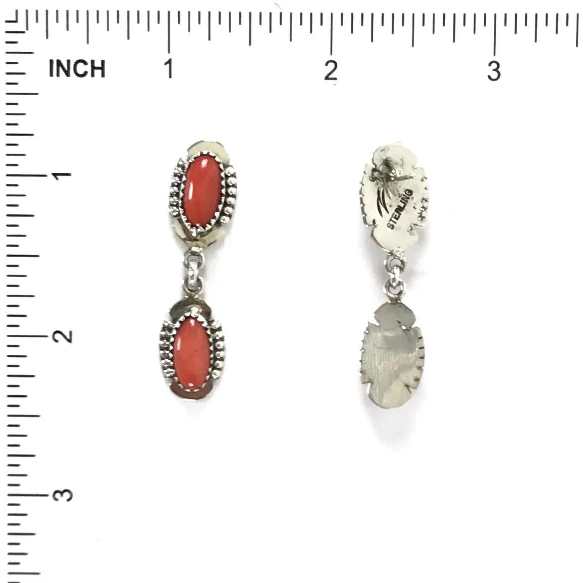 Nelson Morgan Apple Coral Dangle Earrings