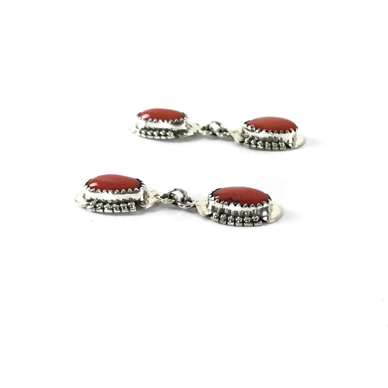 Nelson Morgan Apple Coral Dangle Earrings