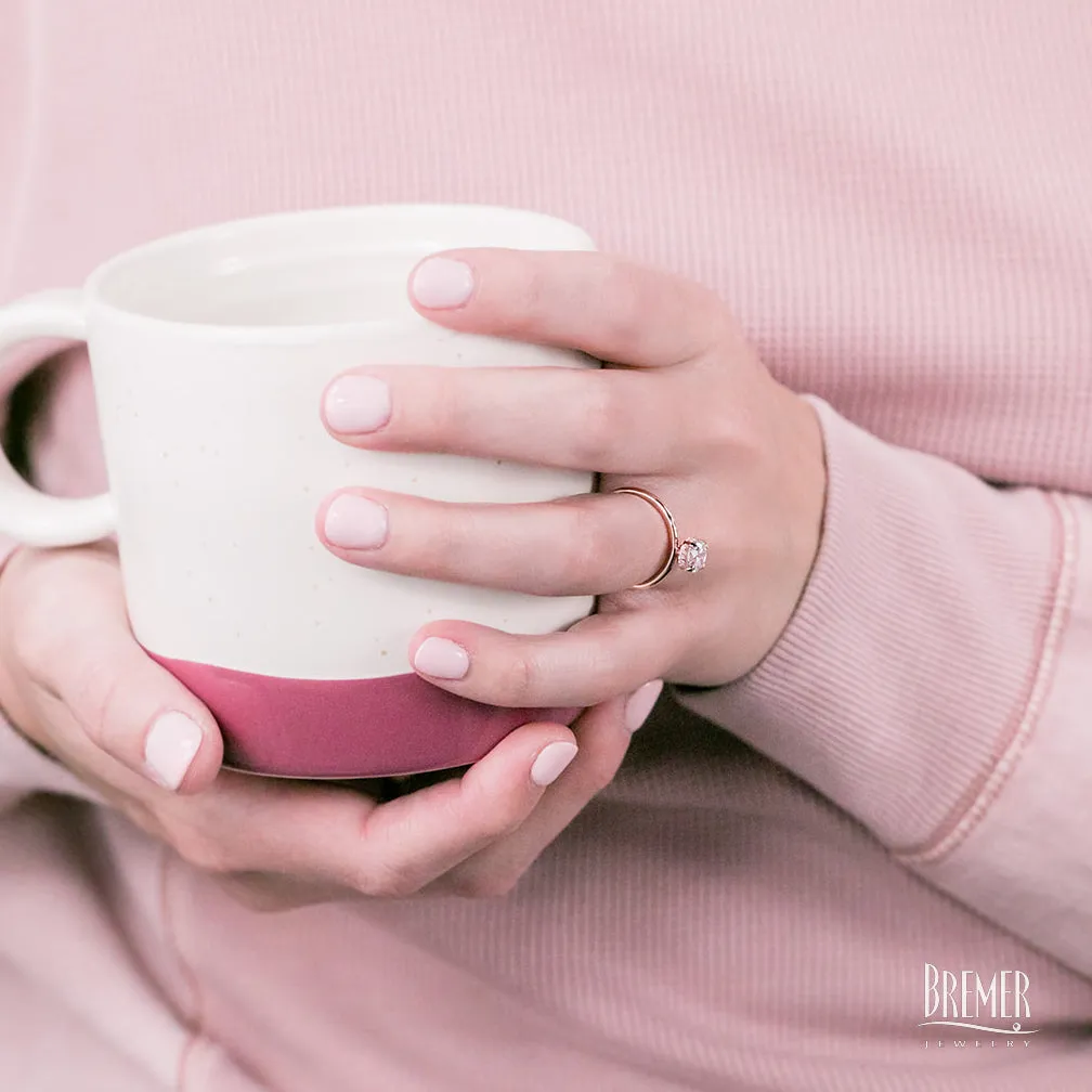 Noam Carver Hidden Halo Engagement Ring Setting in Rose Gold