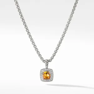 Pendant Necklace with Citrine and Diamonds
