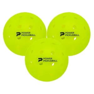 Power 3 Pack Pickleball Balls Neon