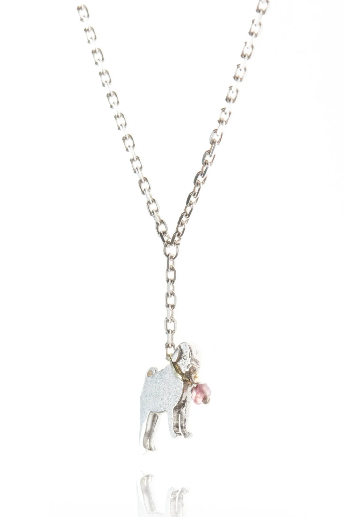 Pug On A Lead Necklace