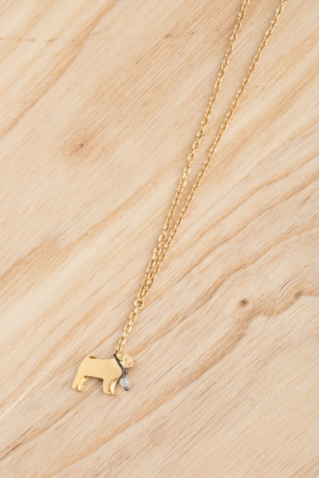 Pug On A Lead Necklace