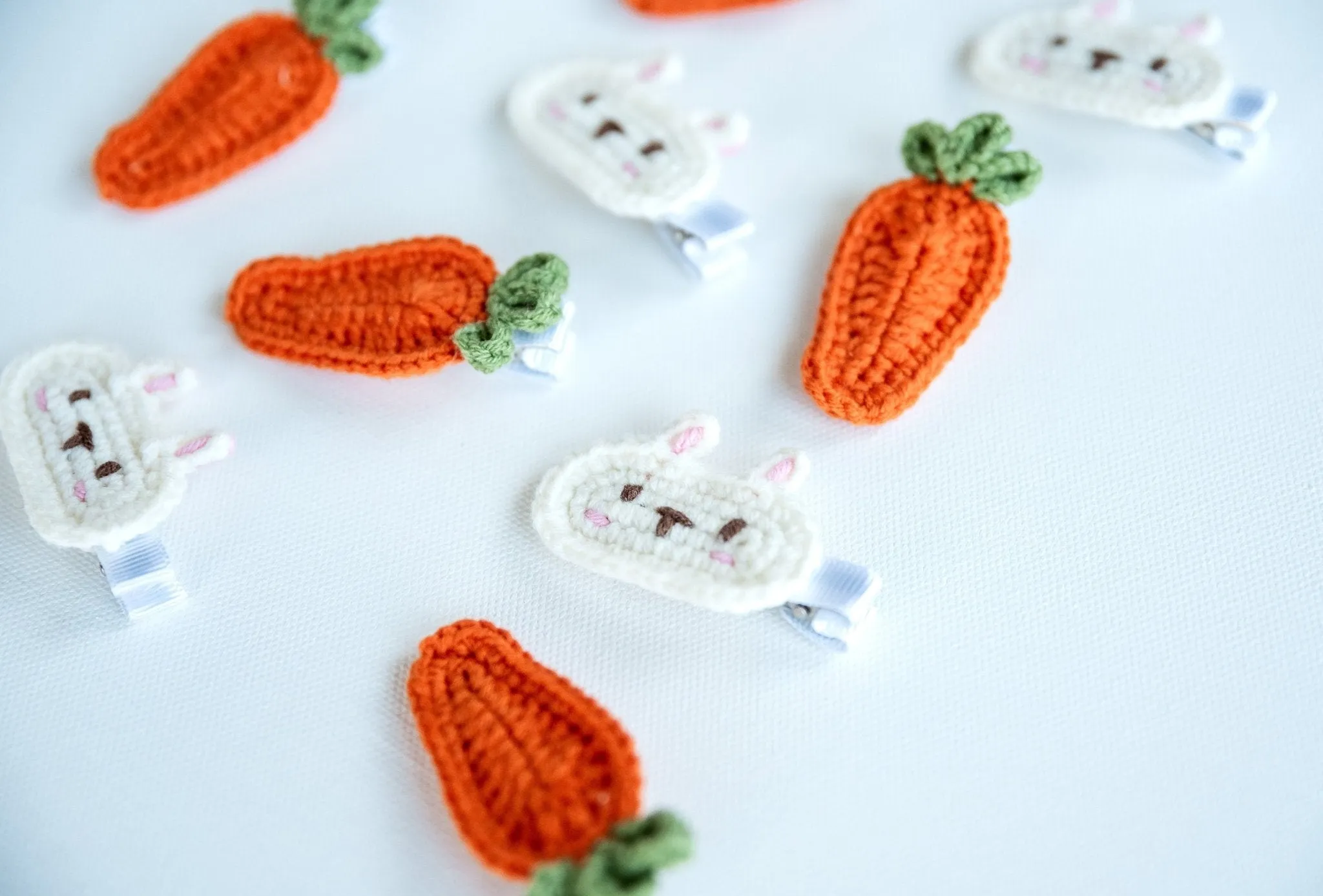 Rabbit and Carrot Hair Clips