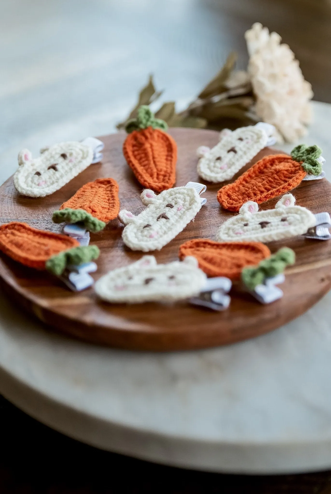Rabbit and Carrot Hair Clips