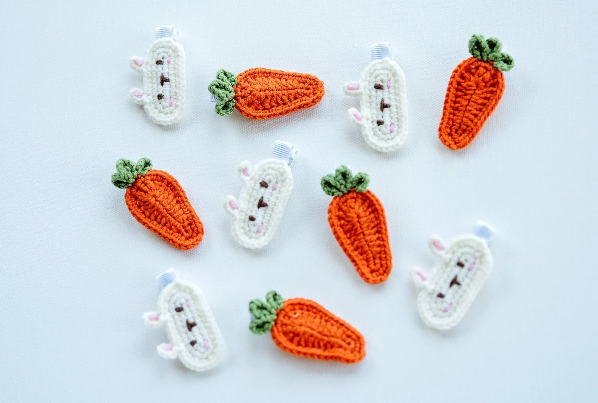 Rabbit and Carrot Hair Clips