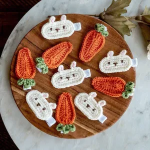 Rabbit and Carrot Hair Clips
